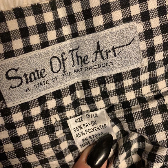 VTG 90’s State of the Art Gingham/Checker stirrup pants - Picture 4 of 5